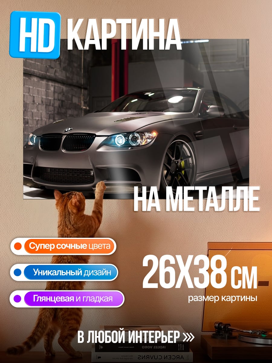 Картина на металле Спортивный автомобиль