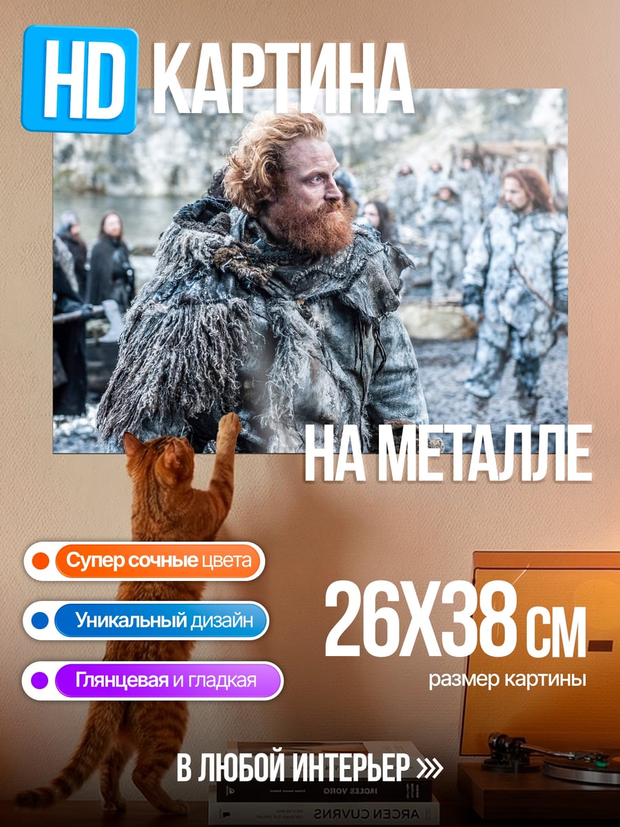 Картина на металле Варвар северных земель