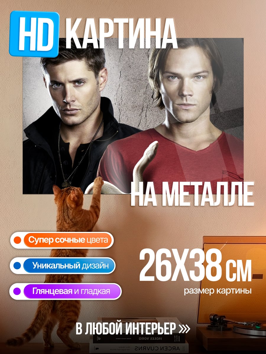 Картина на металле Братья Винчестер