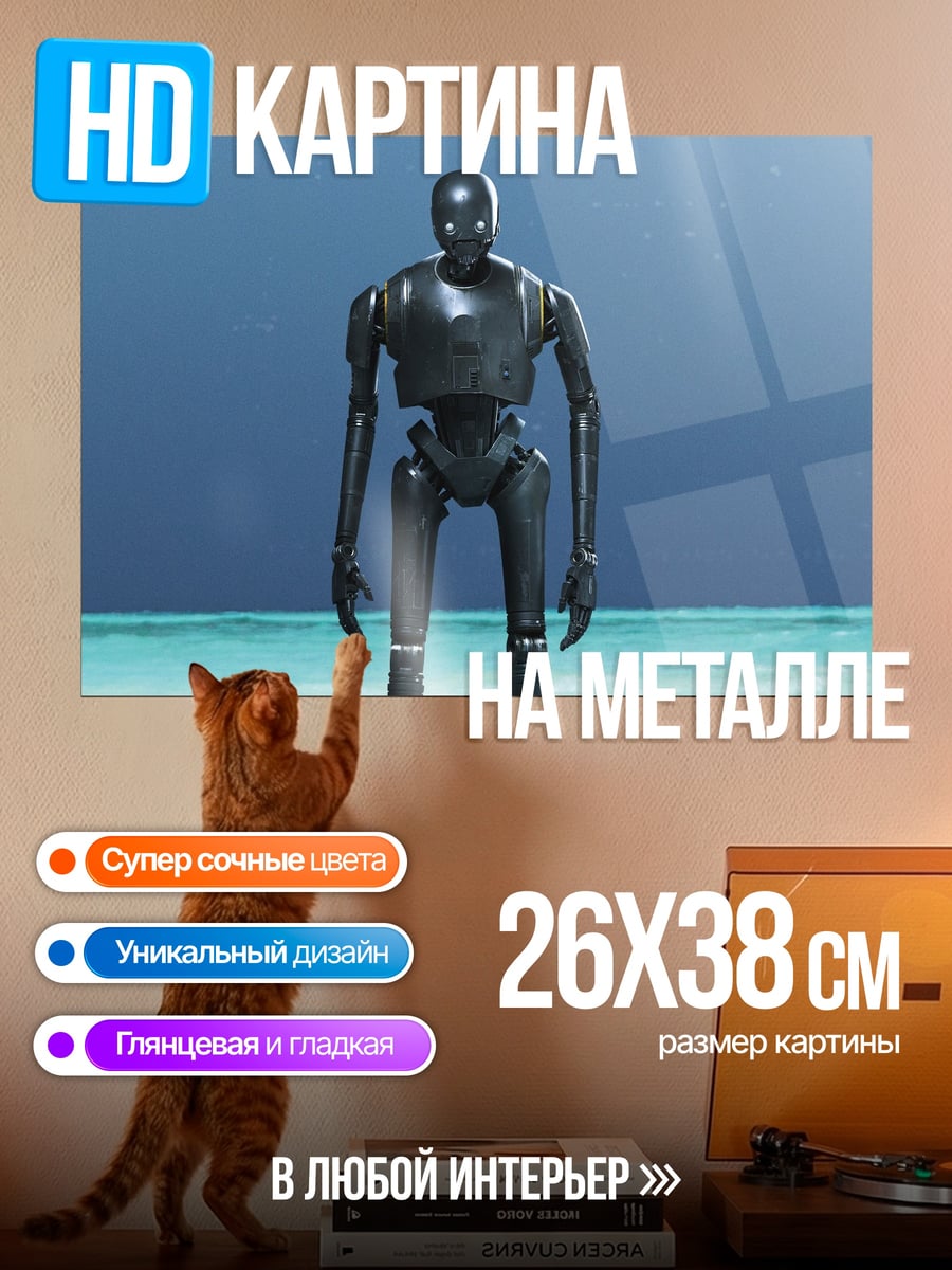Картина на металле Робот K-2SO Звездные войны