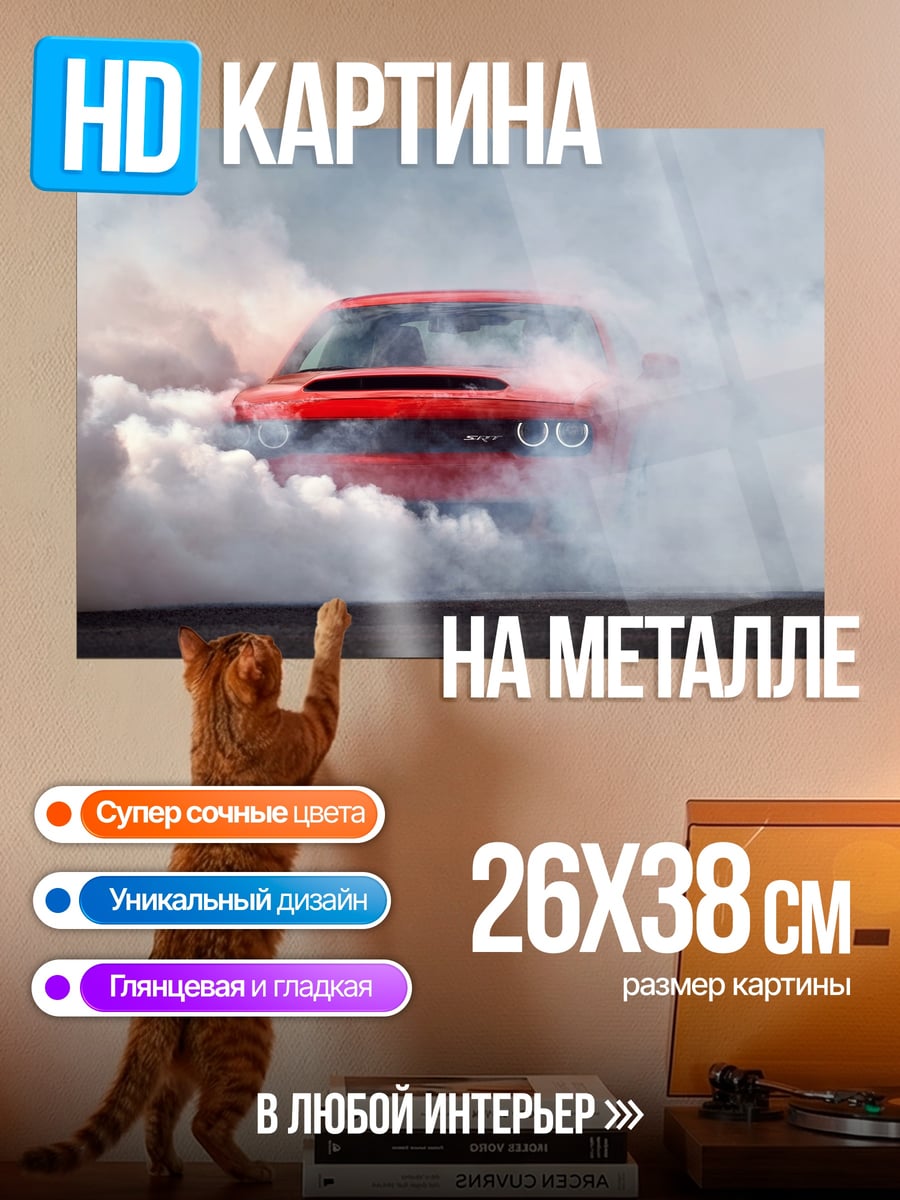 Картина на металле Красный дрифт