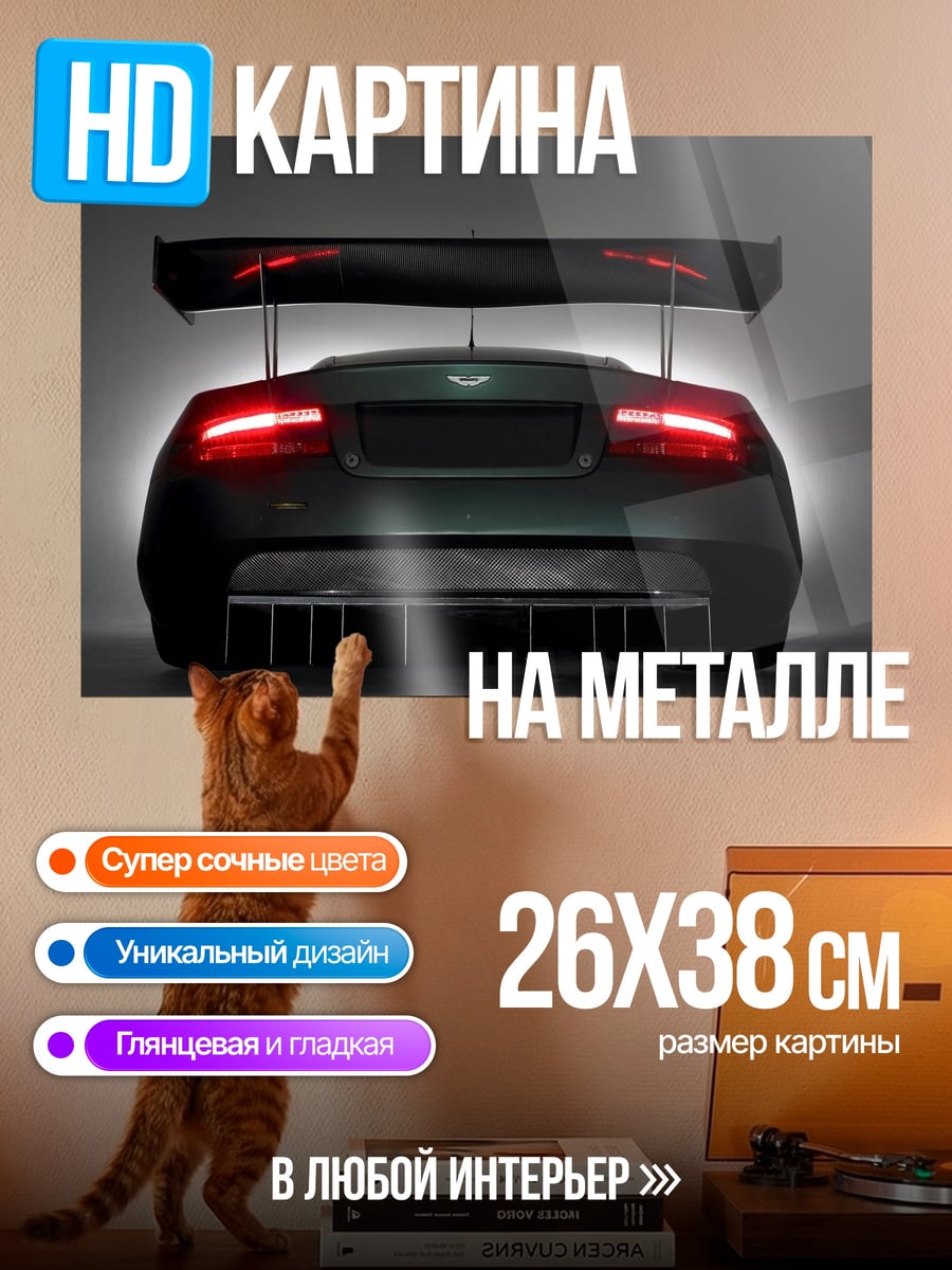 Картина на металле Гоночный автомобиль