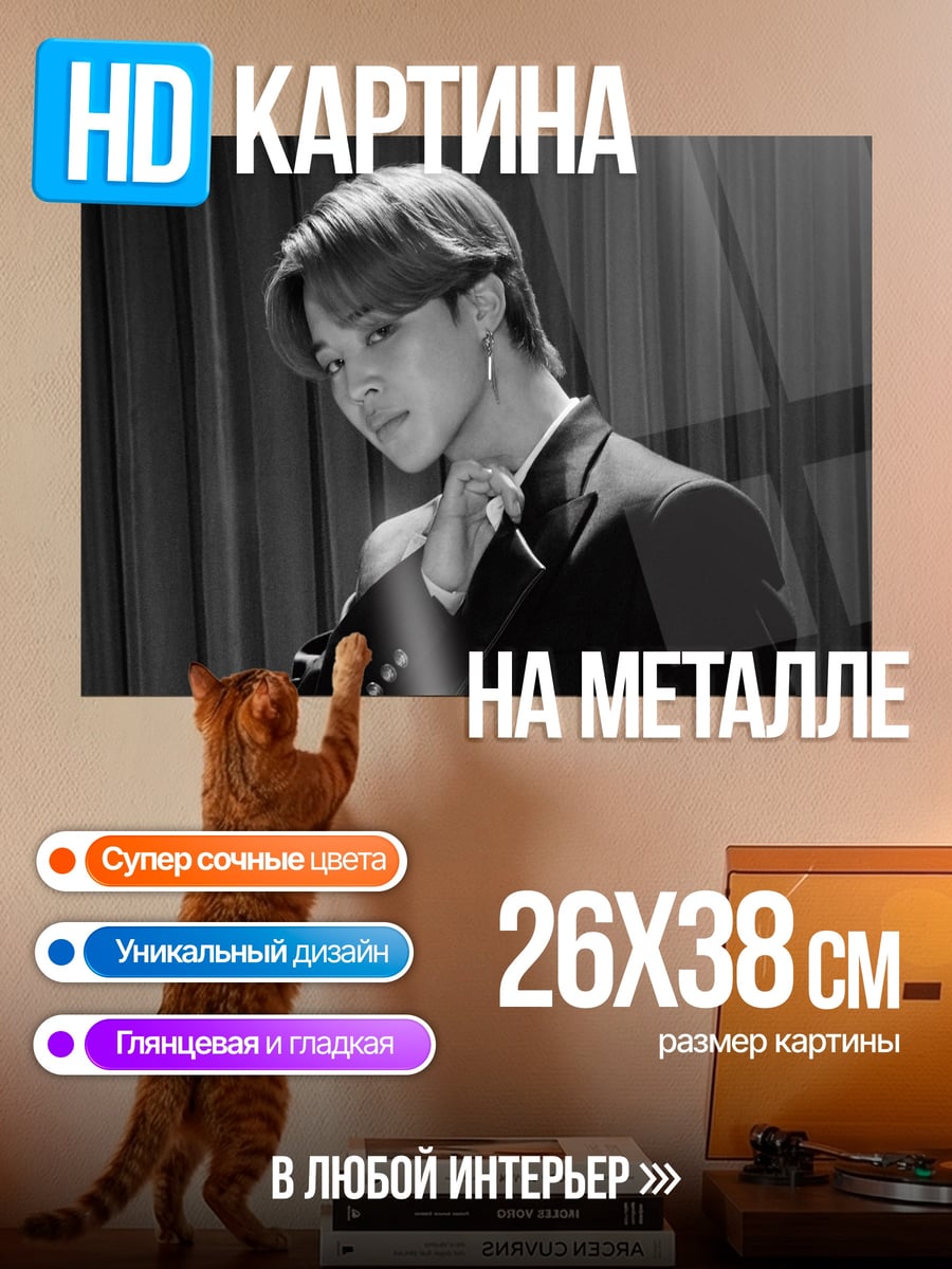 Картина на металле Чимин в костюме