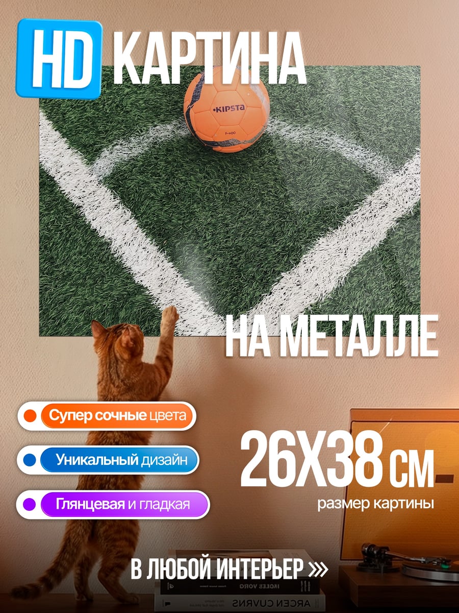Картина на металле Угловой удар