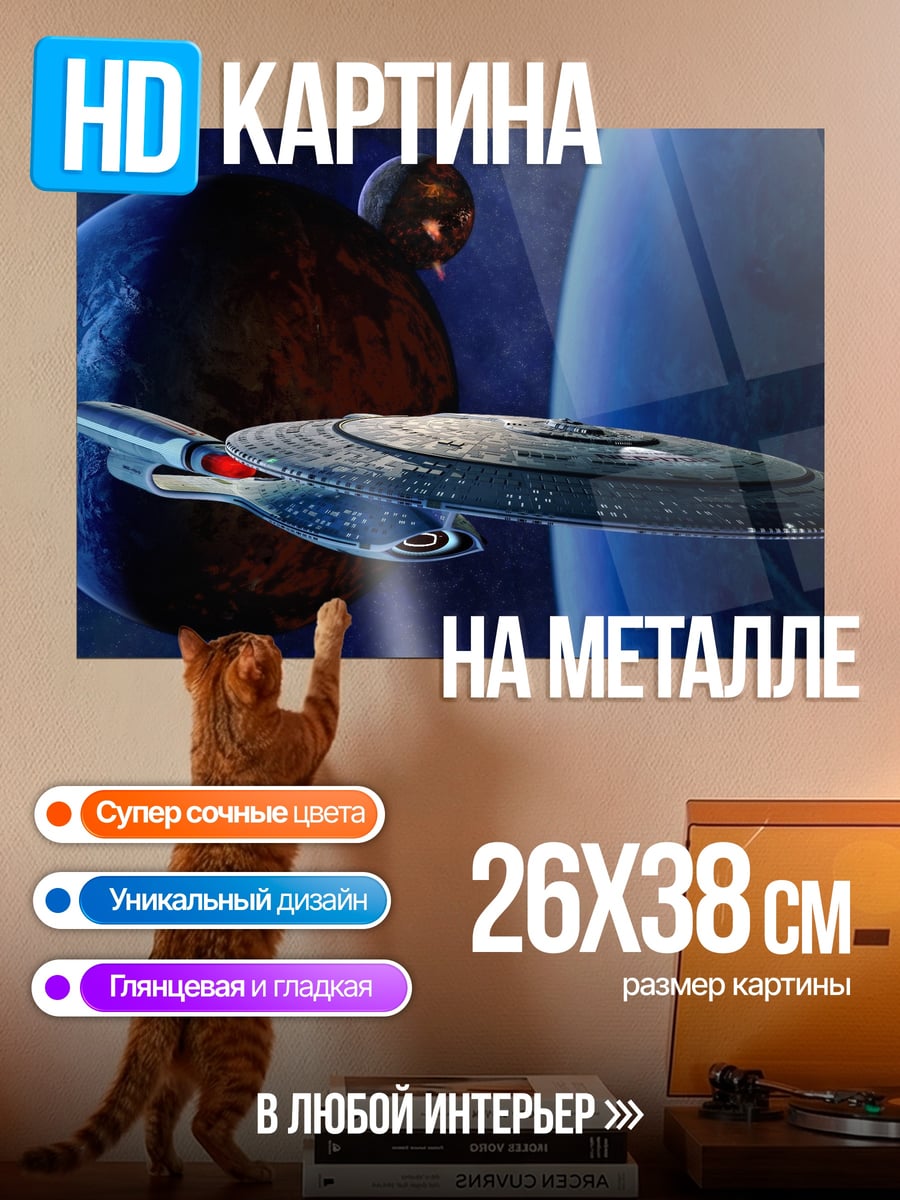 Картина на металле Космический корабль