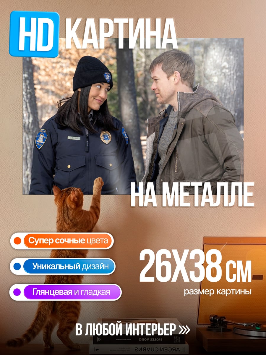 Картина на металле Полицейский и подозреваемый