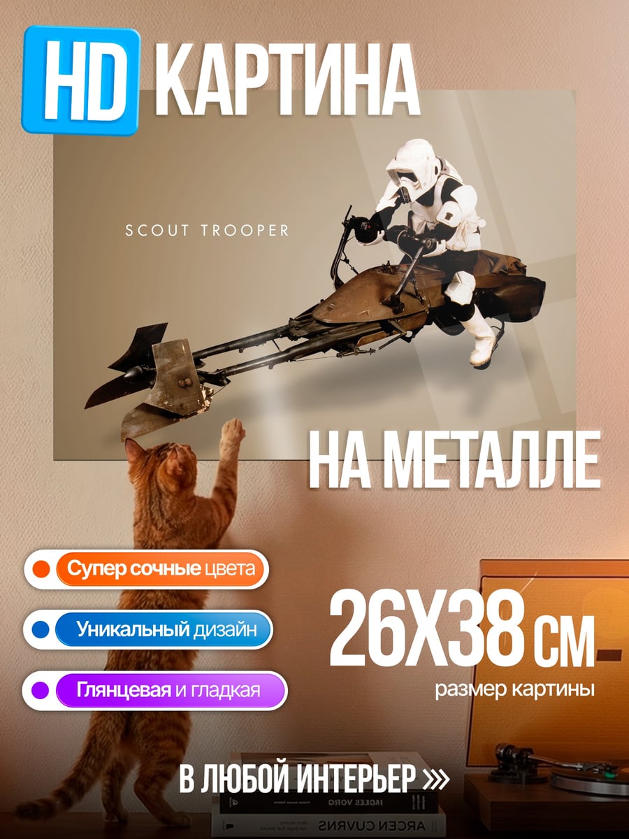 Картина на металле скаут имперский штурмовик