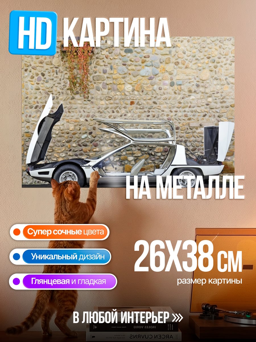 Картина на металле Редкий спорткар