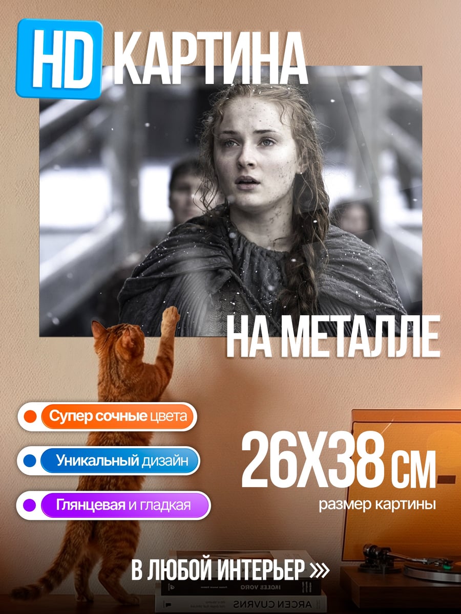 Картина на металле Санса Старк