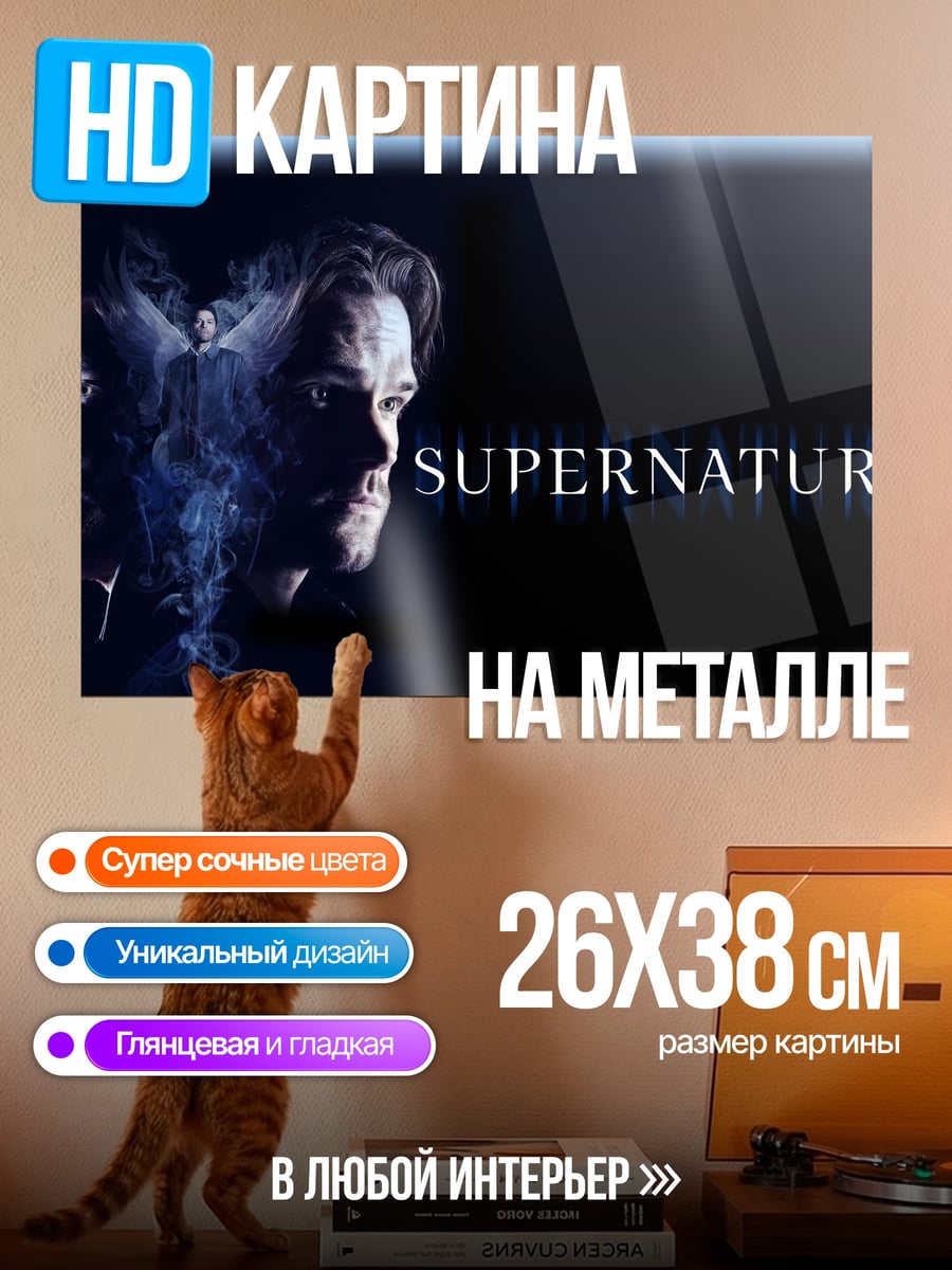 Картина на металле Сверхъестественные братья