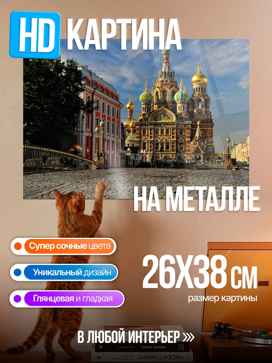 Картина на металле Собор Спаса на Крови