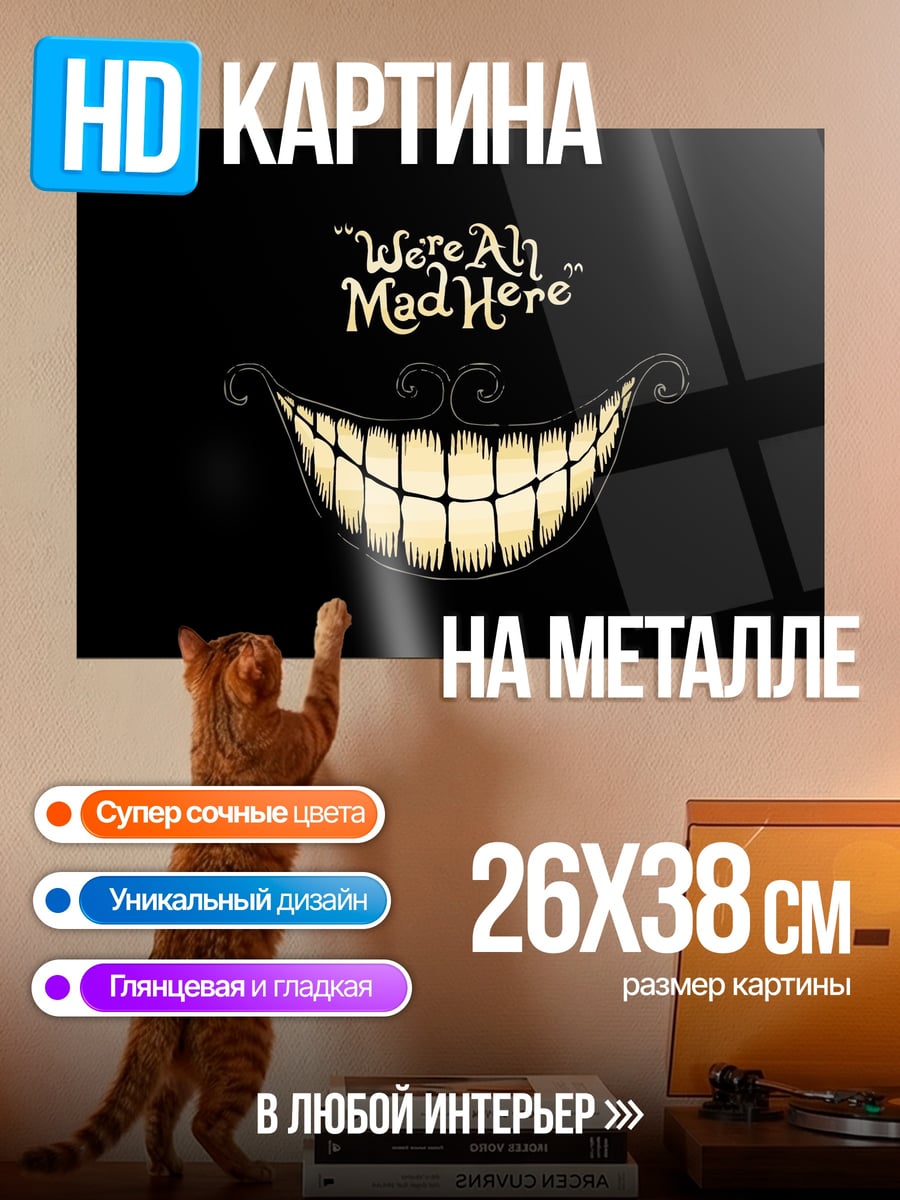 Картина на металле Мы все здесь сумасшедшие