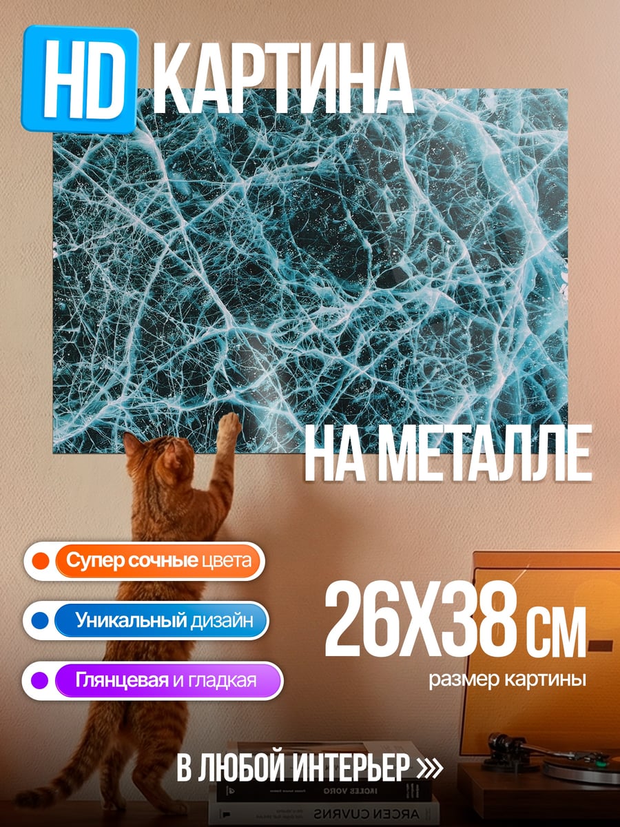 Картина на металле Ледяная паутина