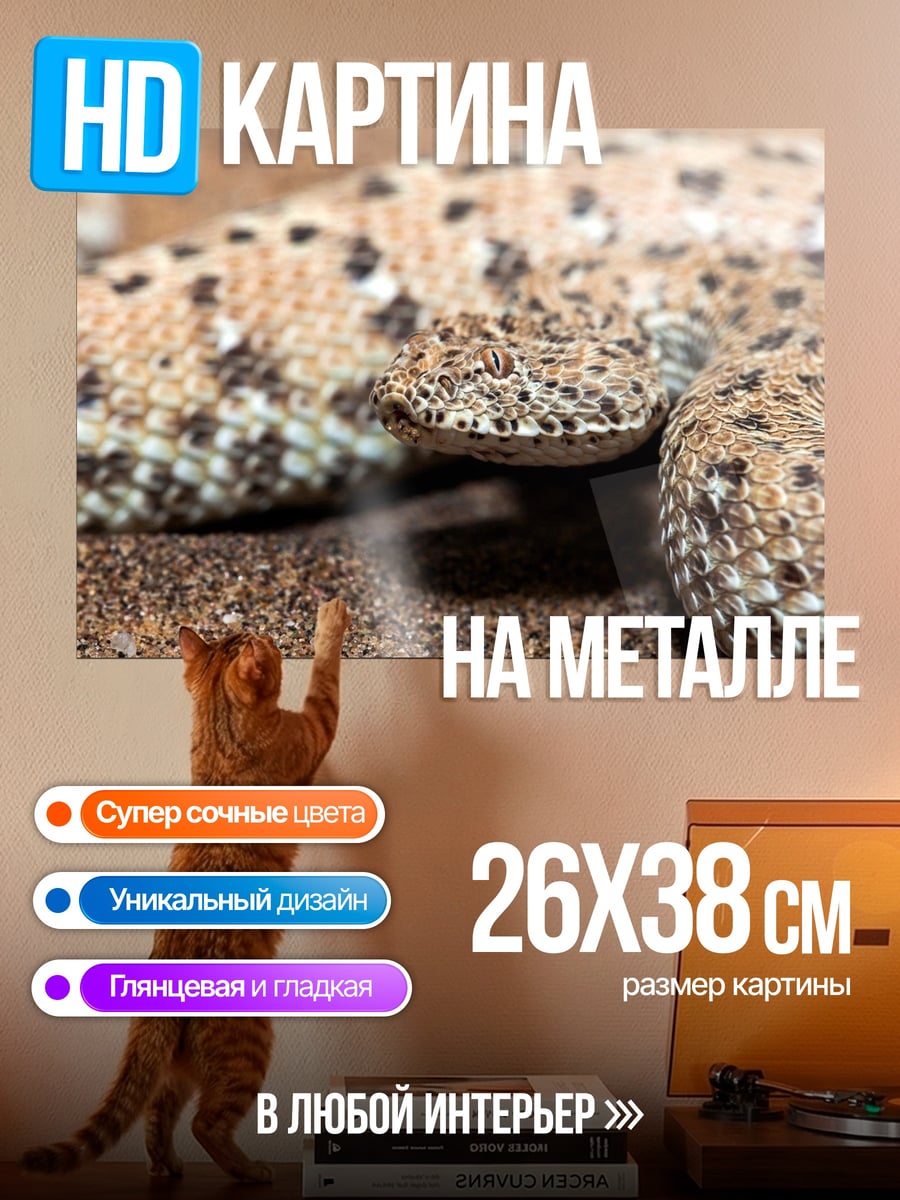 Картина на металле Песчаная змея
