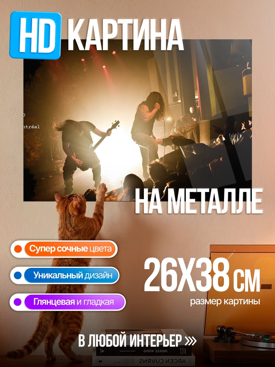 Картина на металле рок концерт