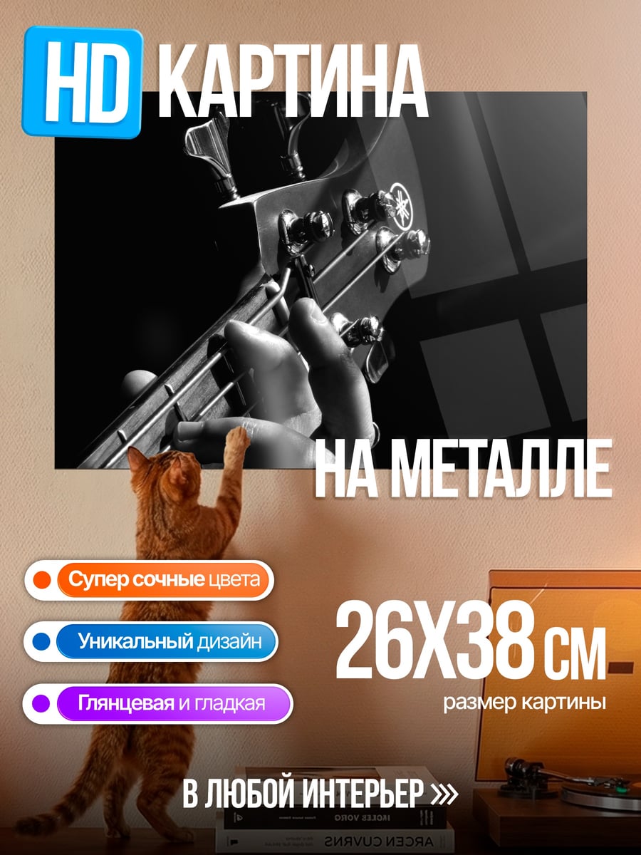 Картина на металле басовая партия