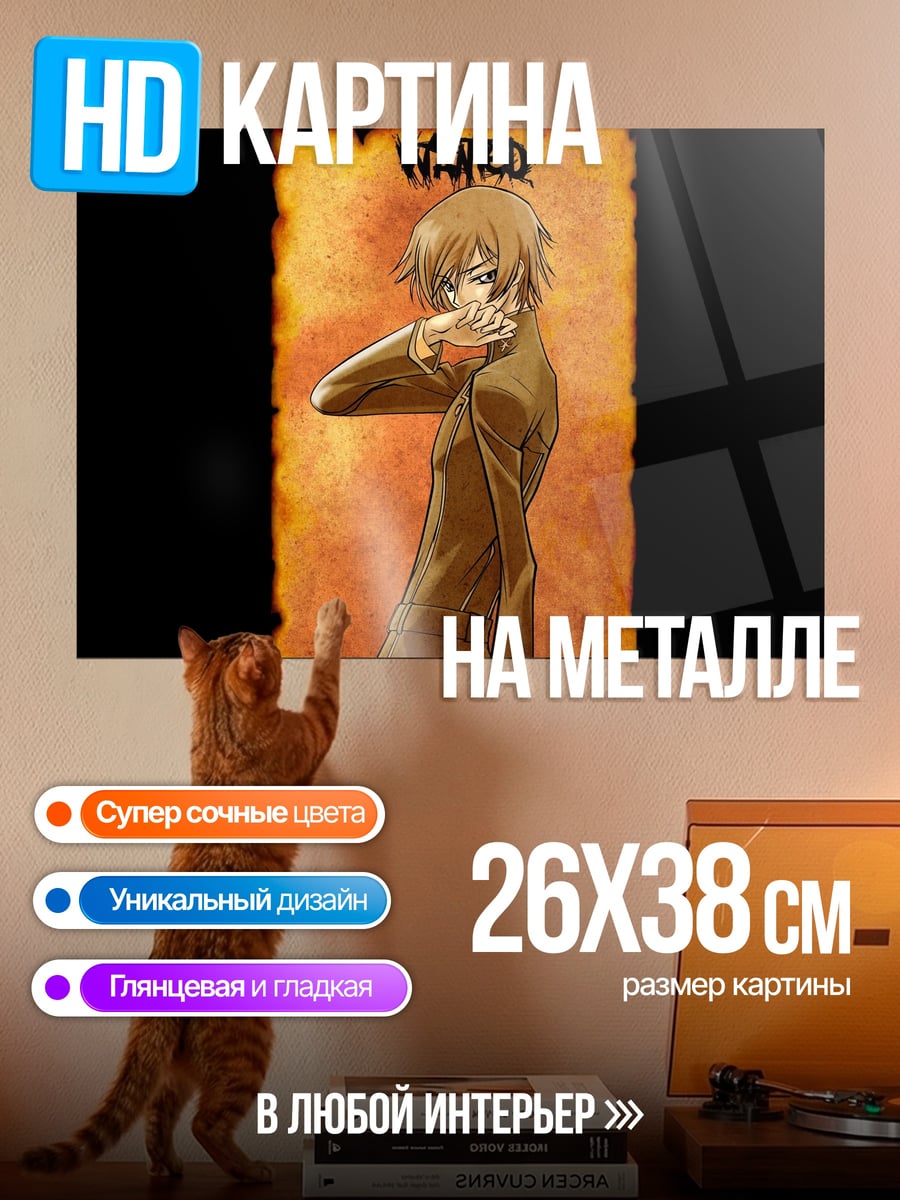 Картина на металле Аниме парень Wanted