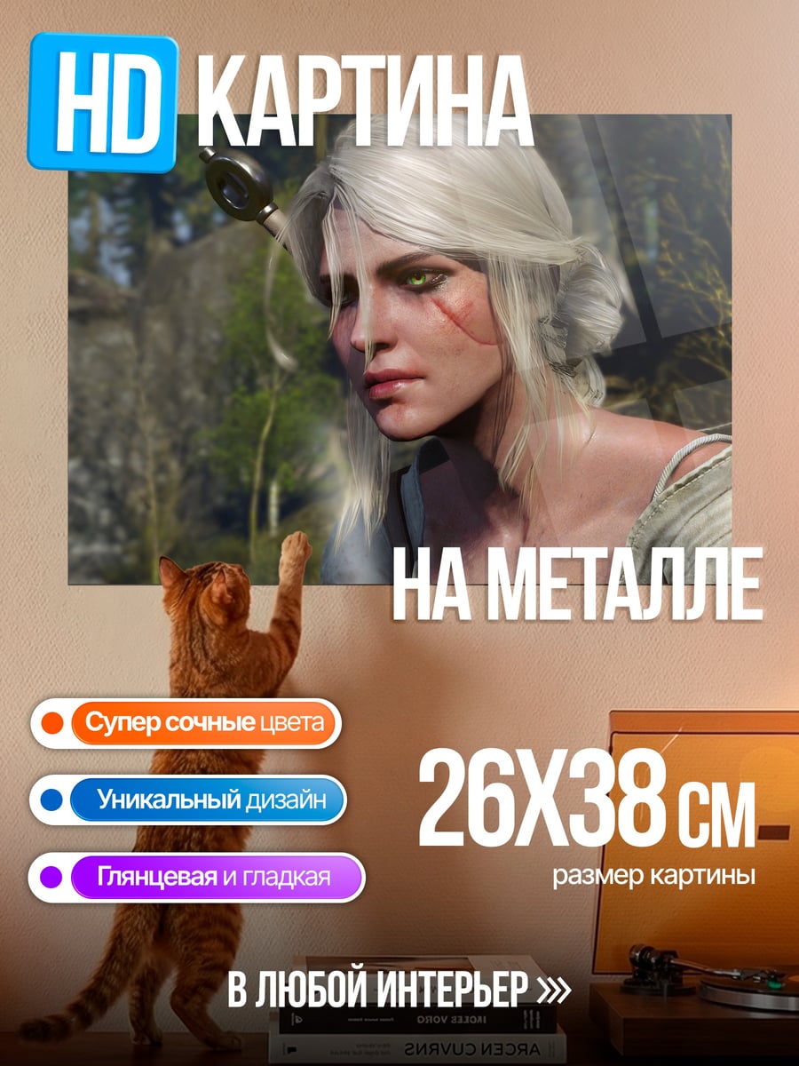 Картина на металле Цири из Ведьмака