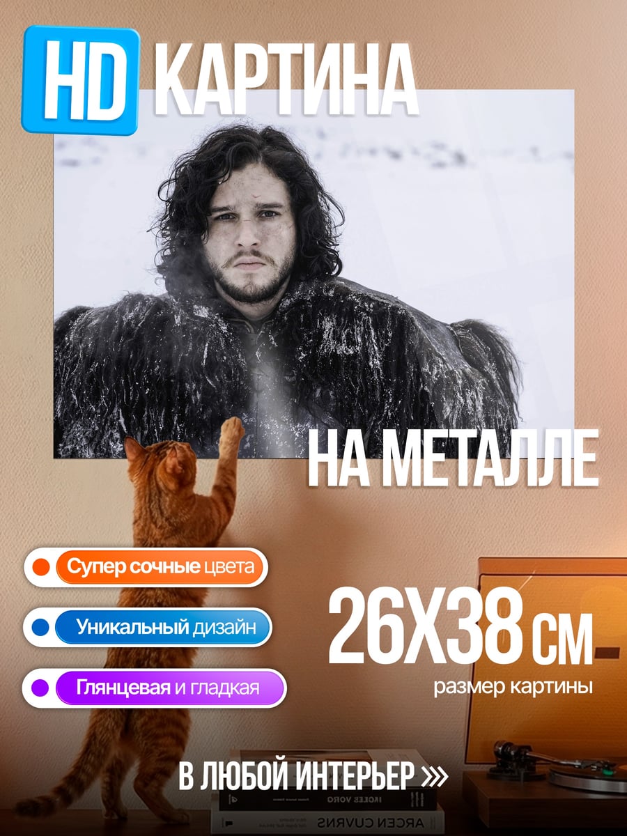 Картина на металле Джон Сноу