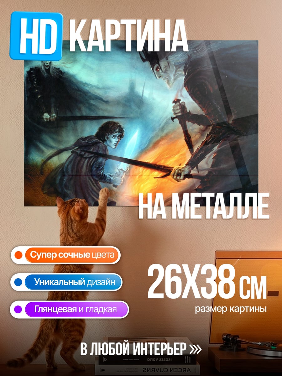 Картина на металле Битва с темным лордом