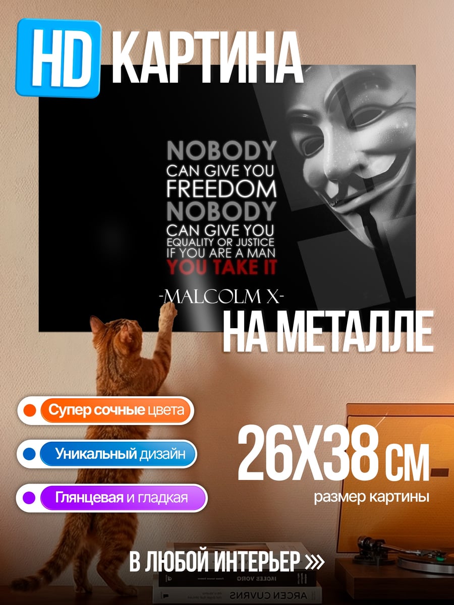 Картина на металле Свобода это ты