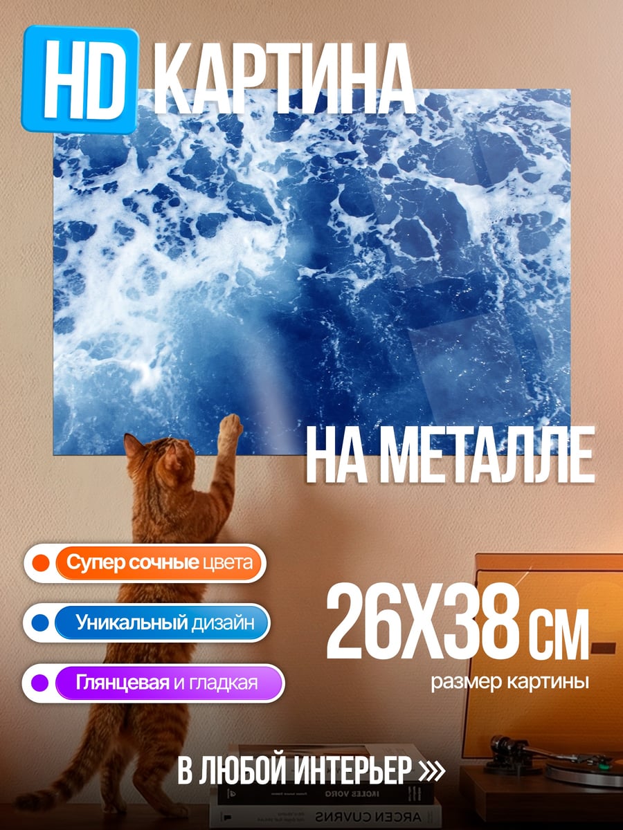 Картина на металле Два льва в черно-белом