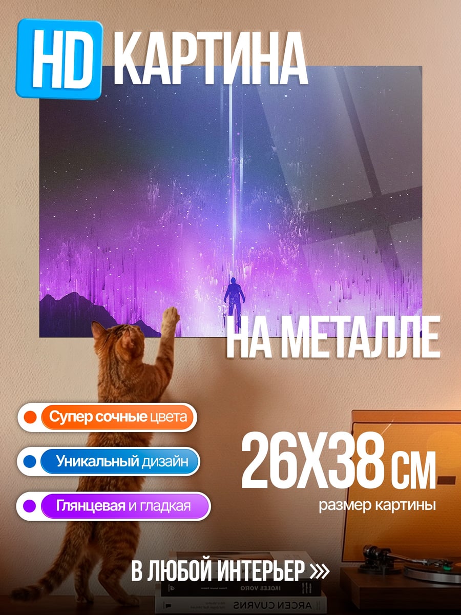 Картина на металле Космическое похищение