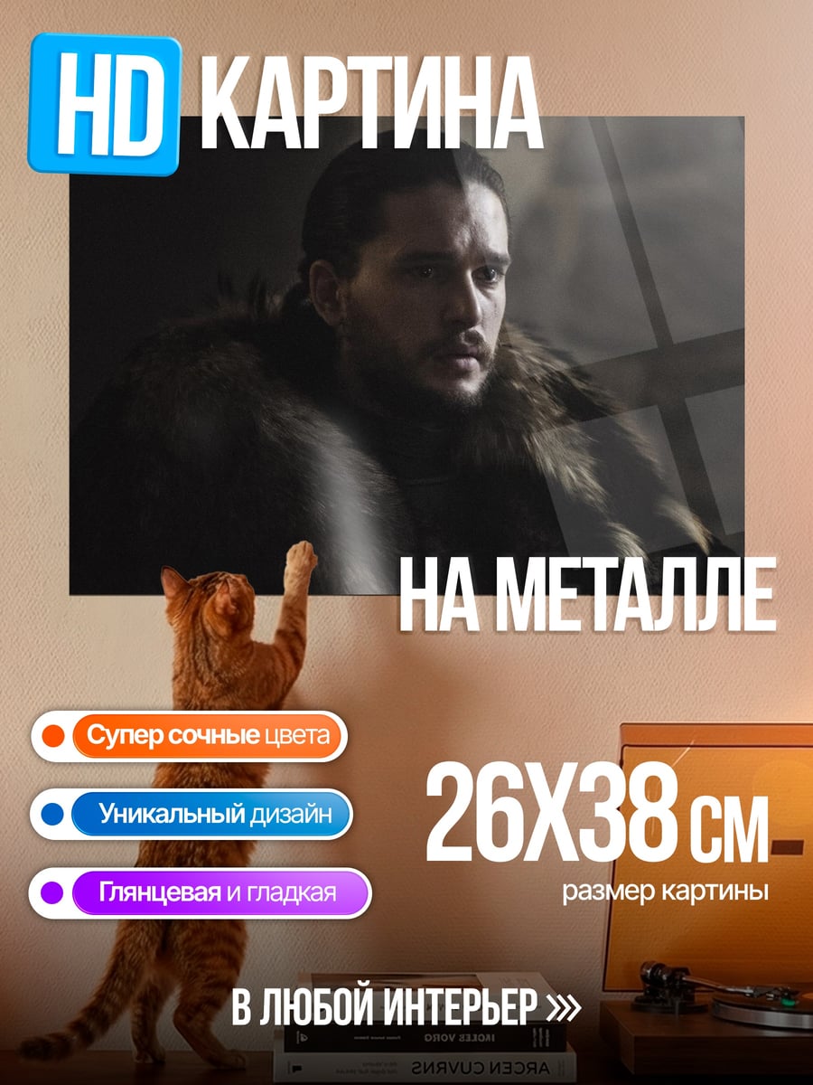 Картина на металле Джон Сноу