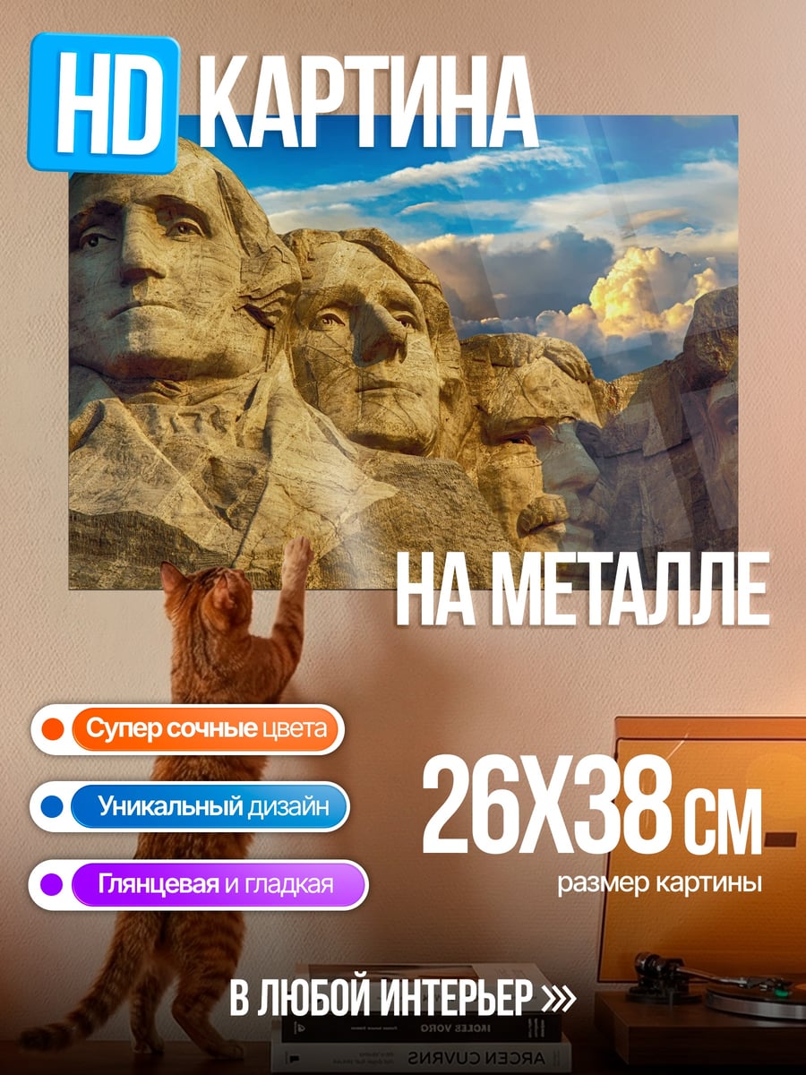 Картина на металле Гора Рашмор
