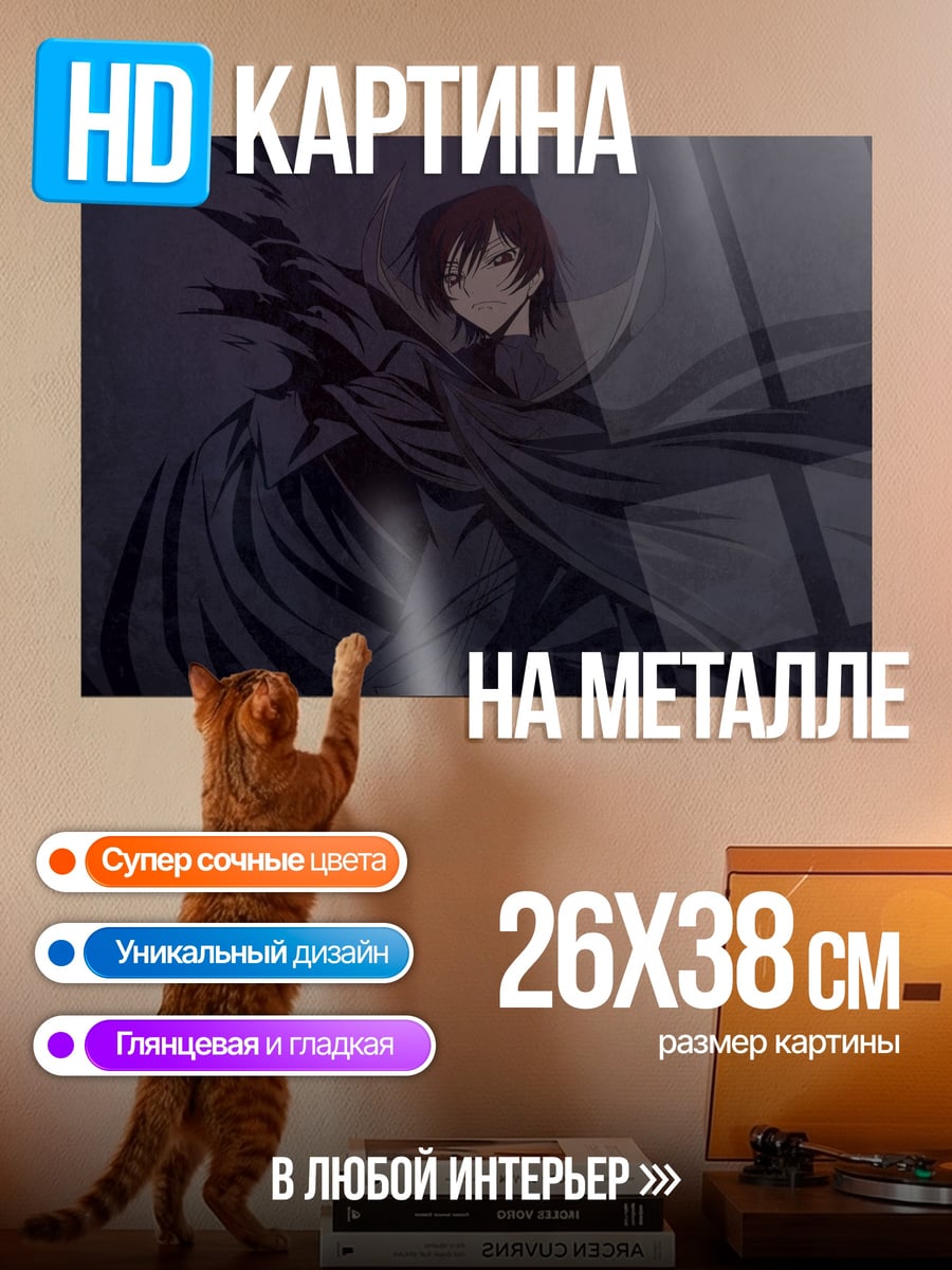 Картина на металле Аниме маг в плаще