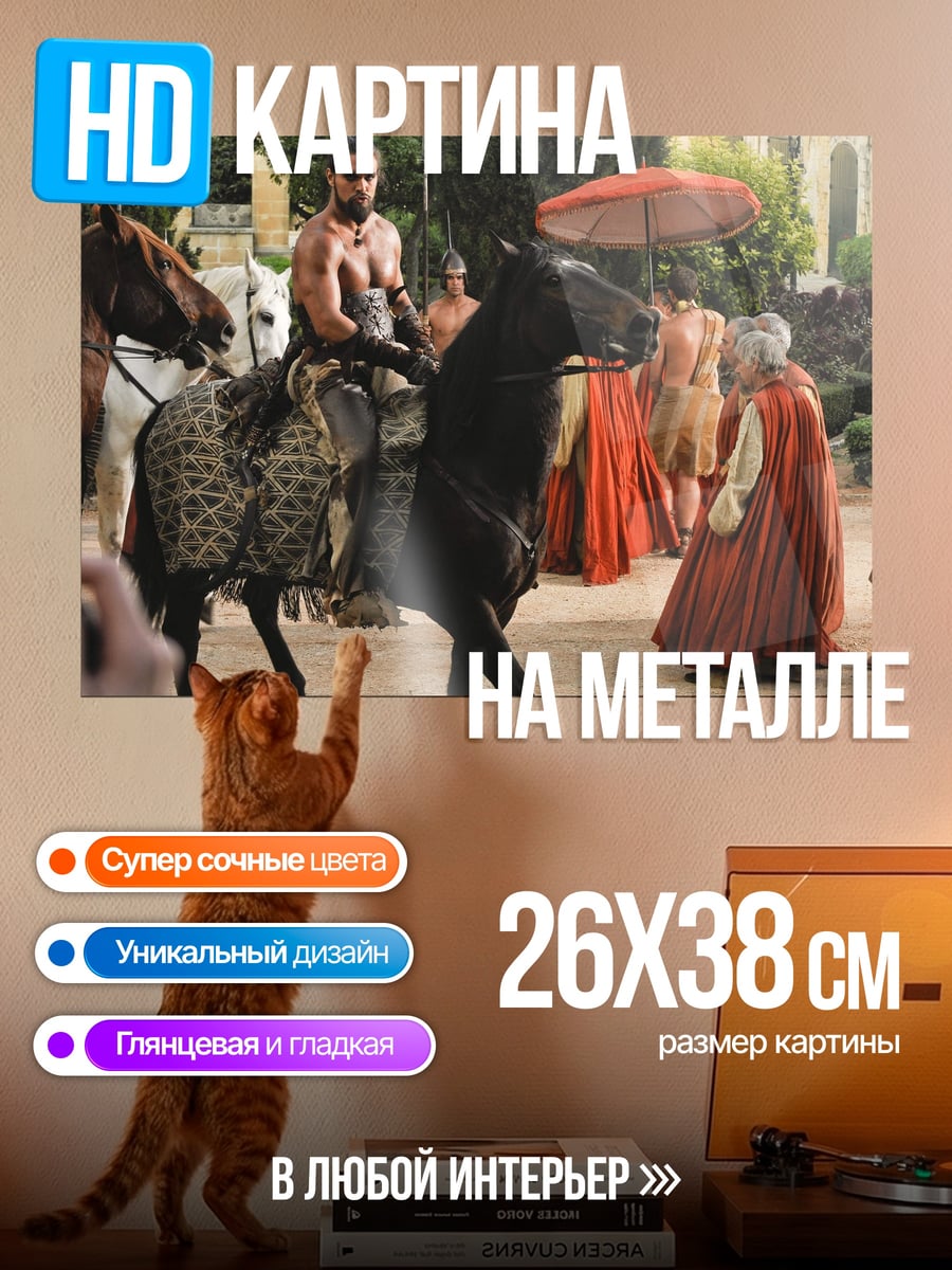 Картина на металле Мужчина на коне