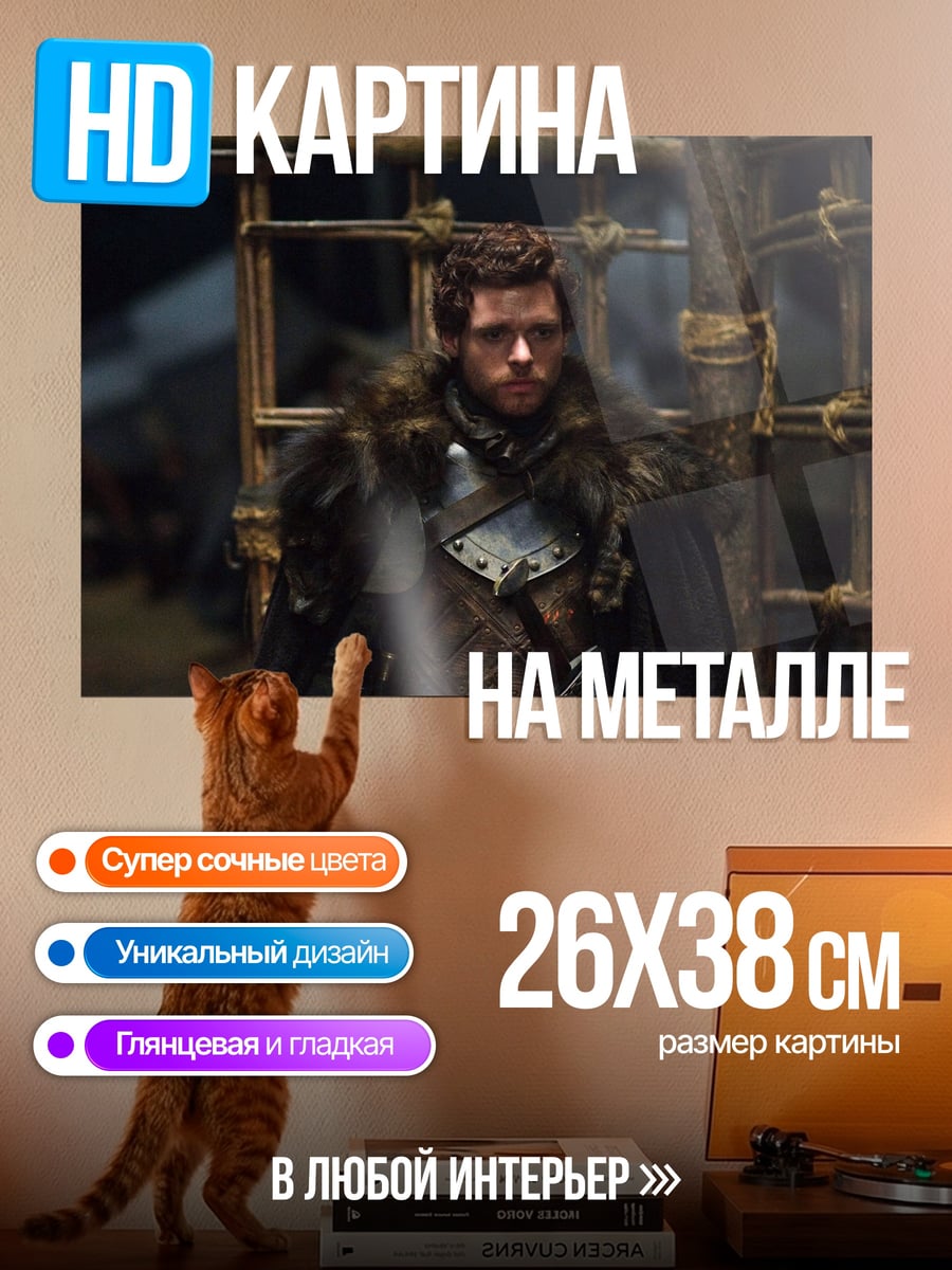 Картина на металле Робб Старк