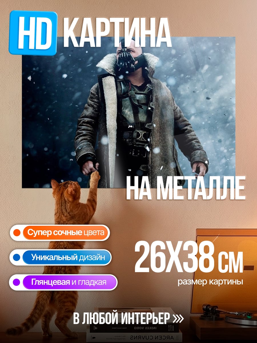 Картина на металле Бэйн в снегу