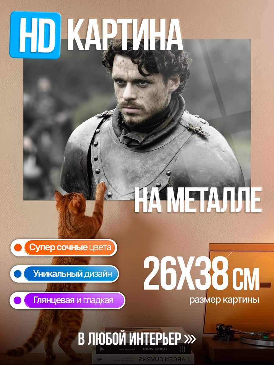 Картина на металле Рыцарь в доспехах