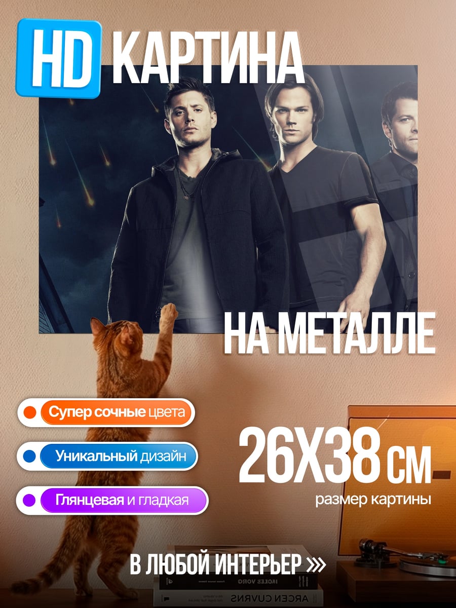 Картина на металле Братья Винчестер