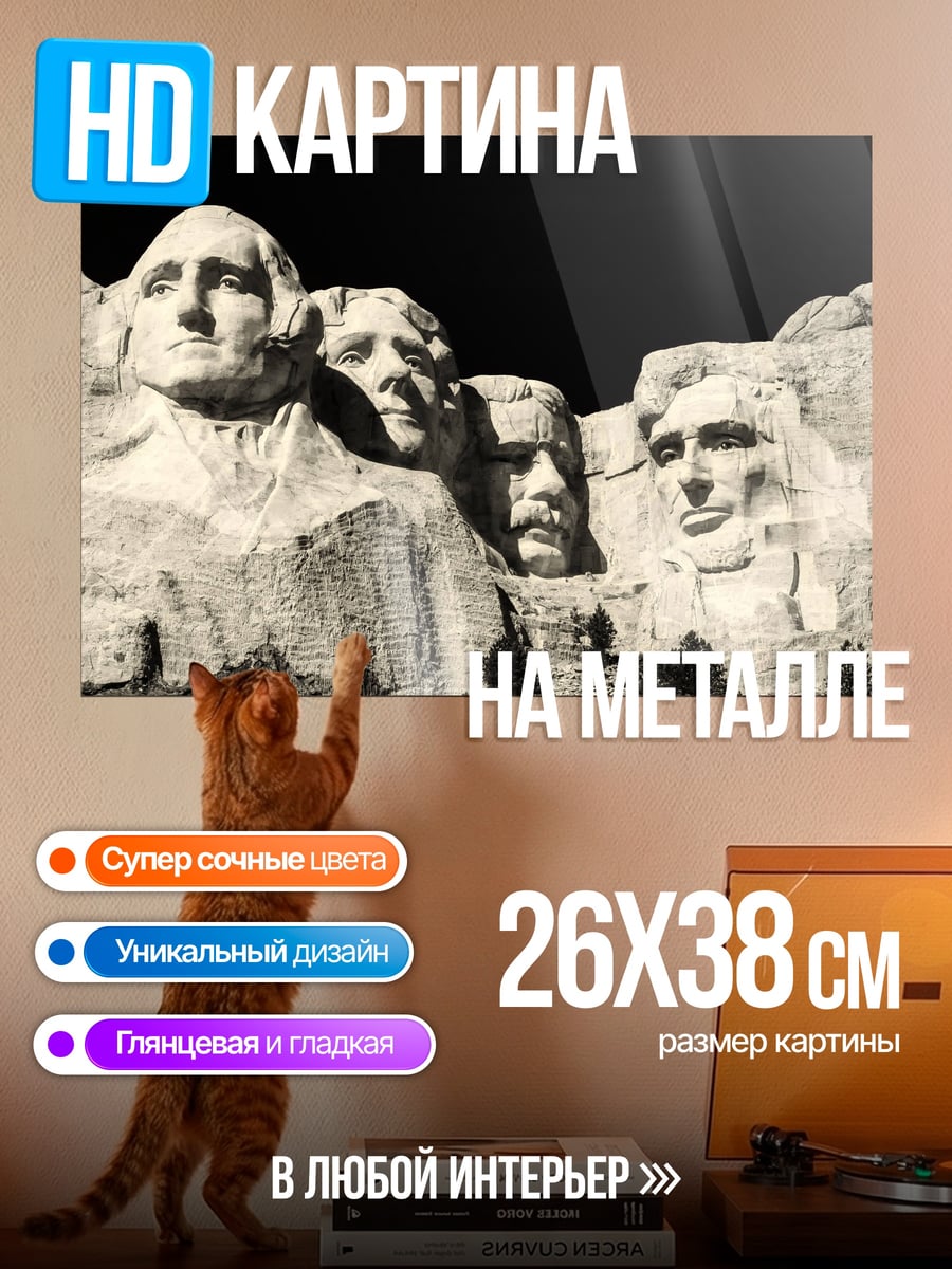 Картина на металле Гора Рашмор