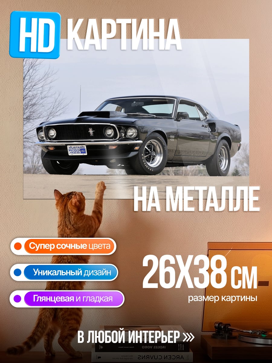 Картина на металле Мускул кар