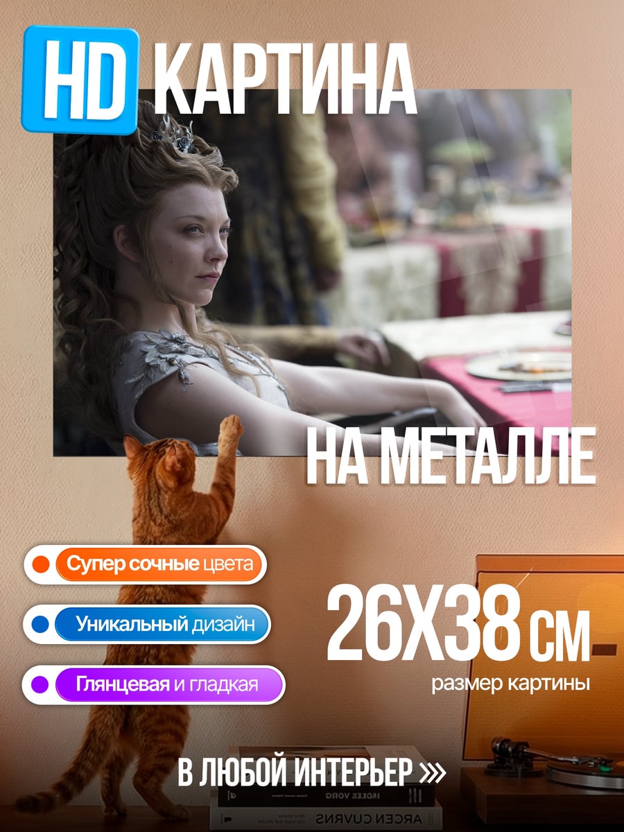 Картина на металле Девушка в замке