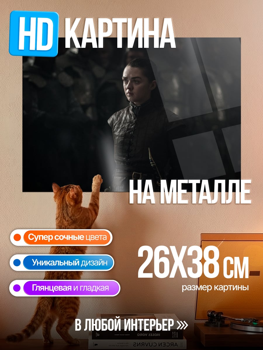 Картина на металле Арья Старк