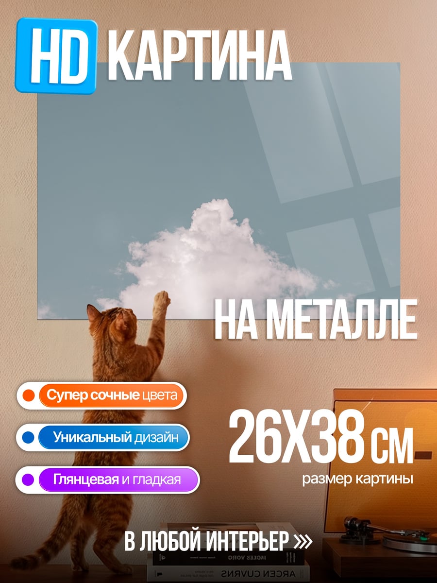 Картина на металле Пушистое облако