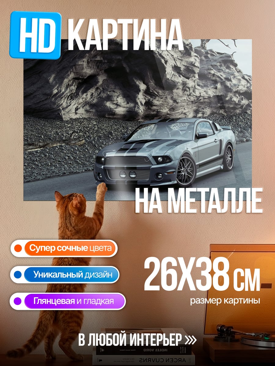 Картина на металле Спортивный автомобиль