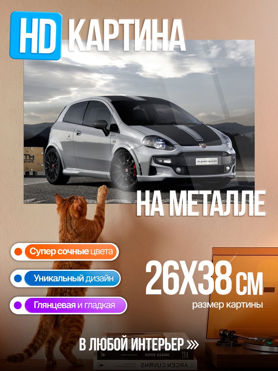 Картина на металле Спортивный хэтчбек