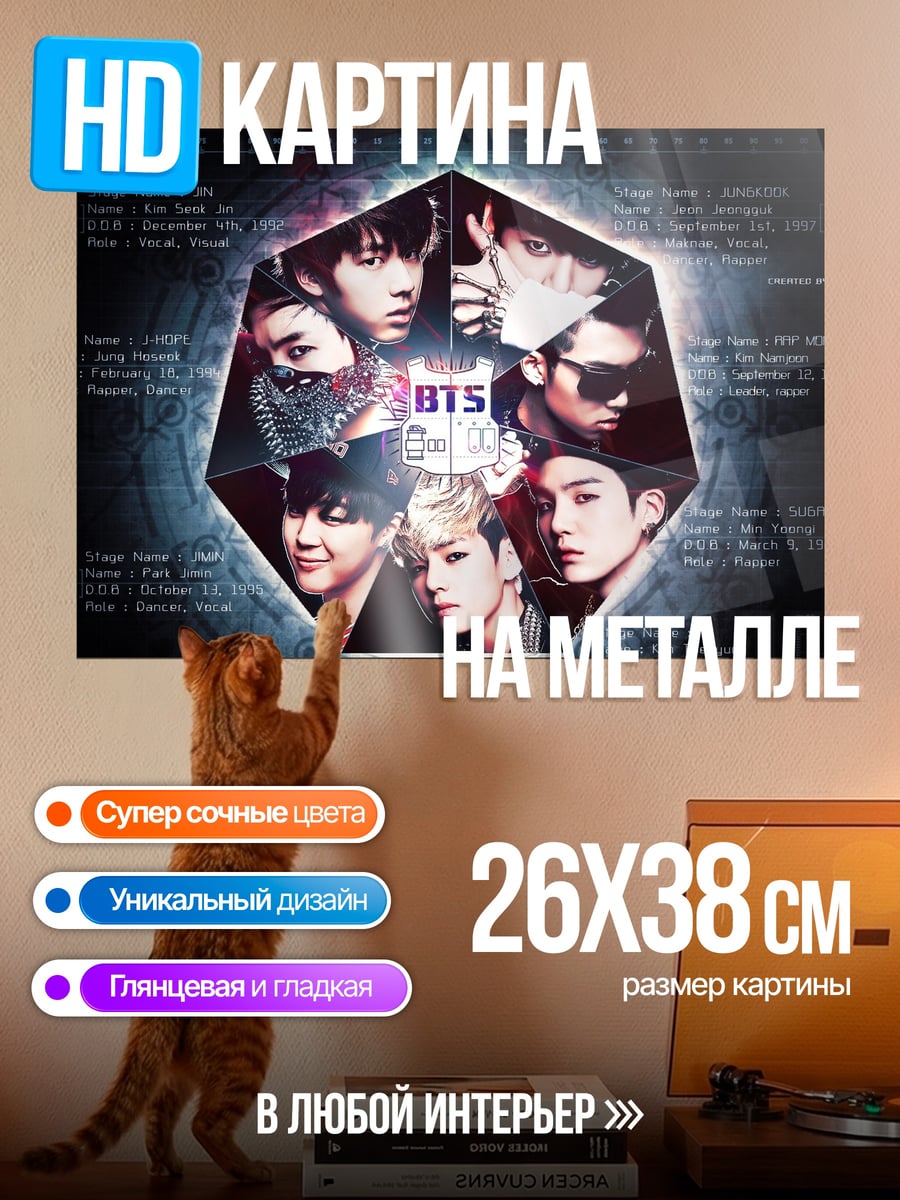Картина на металле k-pop группа