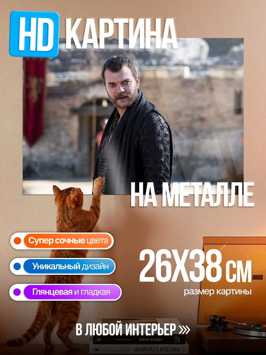 Картина на металле суровый воин