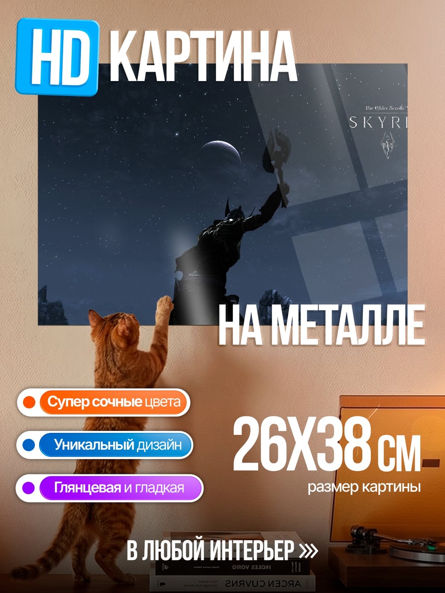 Картина на металле Персонаж Скайрим