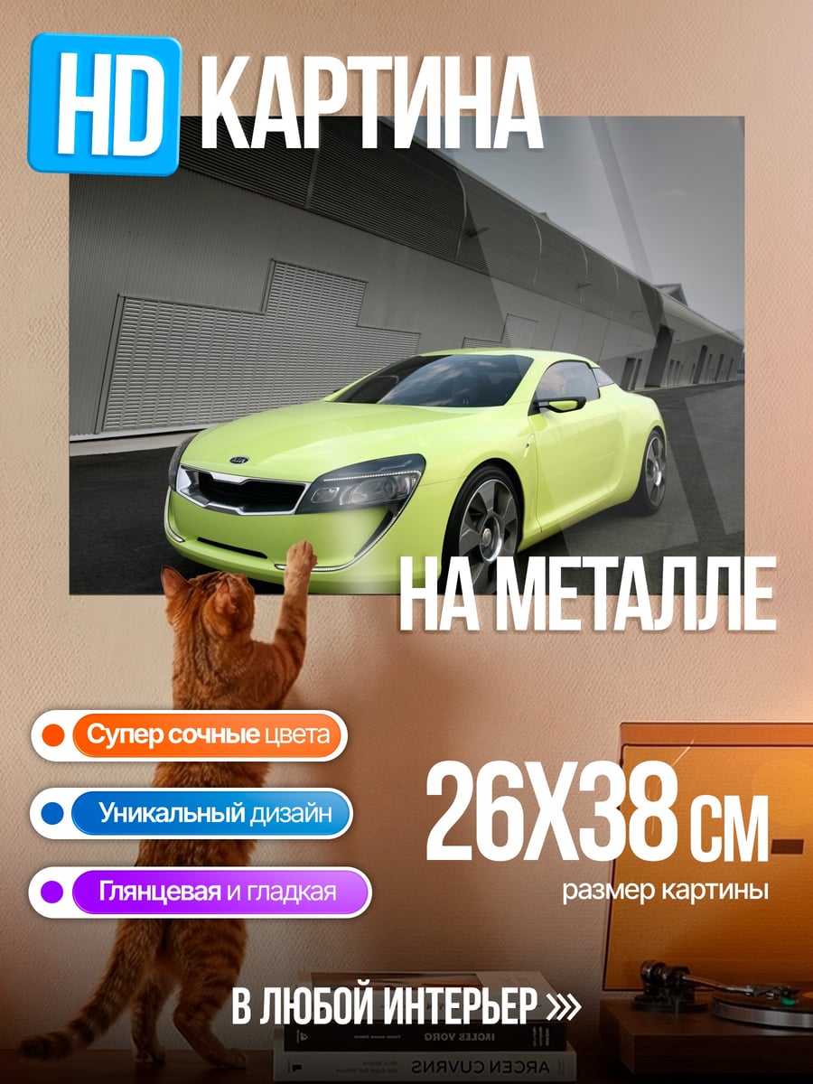 Картина на металле Яркий спорткар