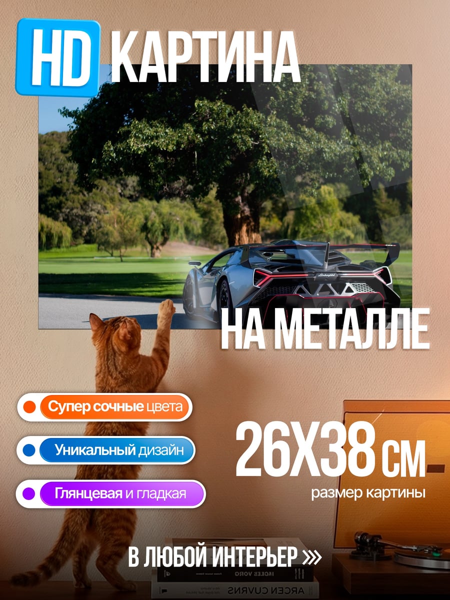 Картина на металле Мощный суперкар