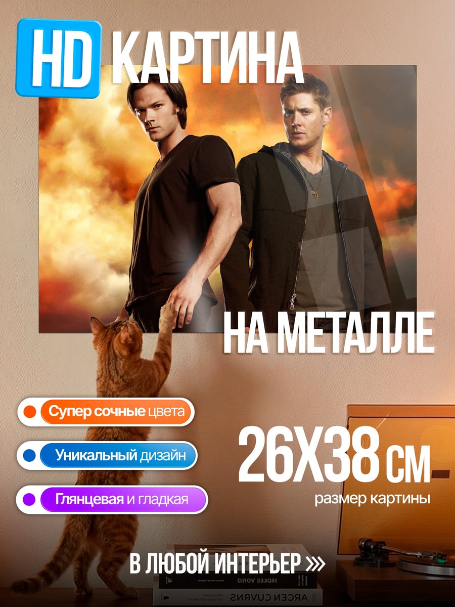 Картина на металле Братья Винчестер