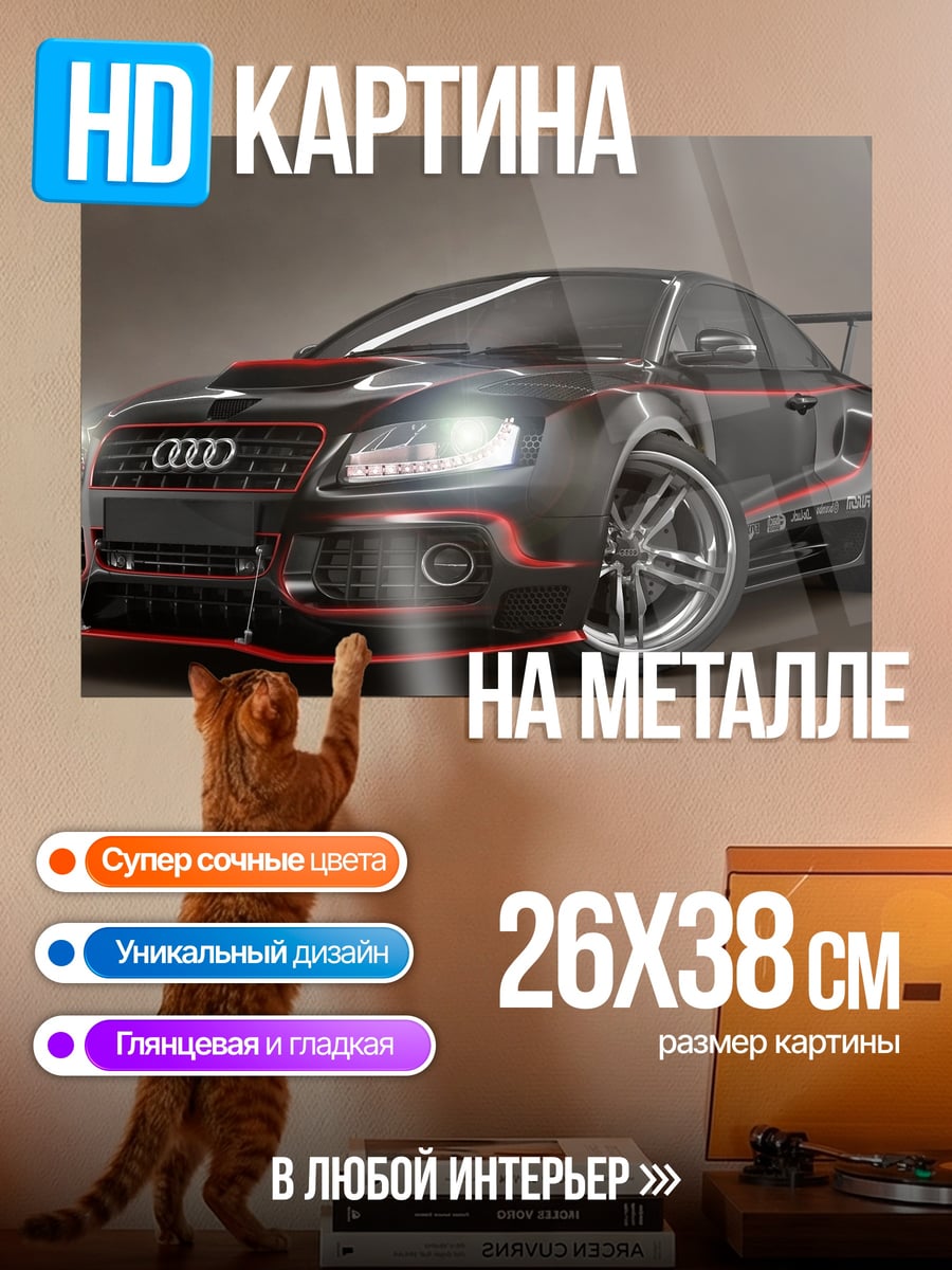 Картина на металле спортивный Audi R8