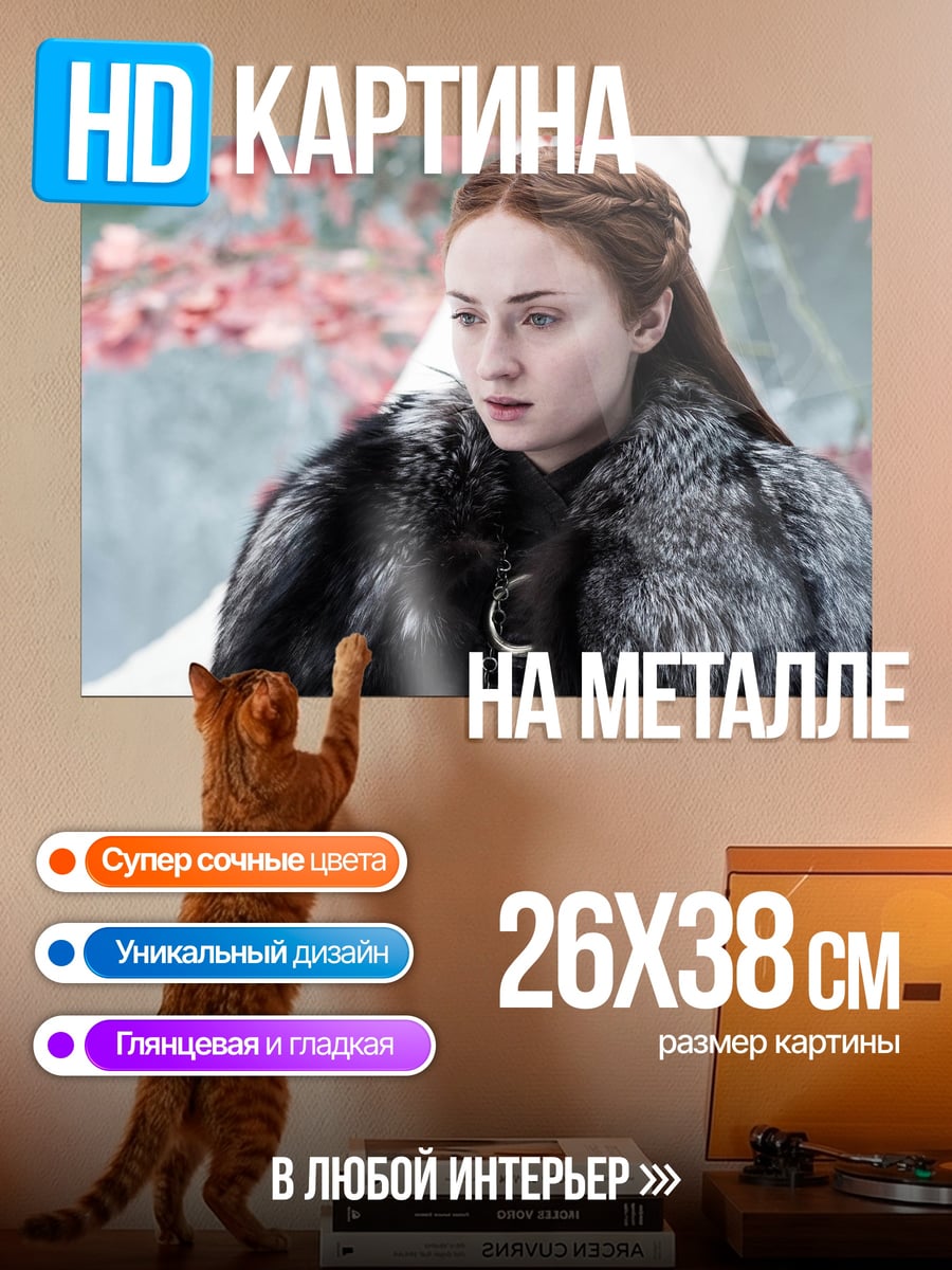 Картина на металле Санса Старк